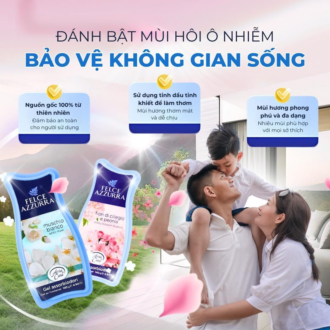 Sáp Thơm Phòng Khử Mùi Felce Azzurra Hương Tự Nhiên Cho Ô Tô Nhà Vệ Sinh Phòng Ngủ Tủ Quần Áo 140gr 8