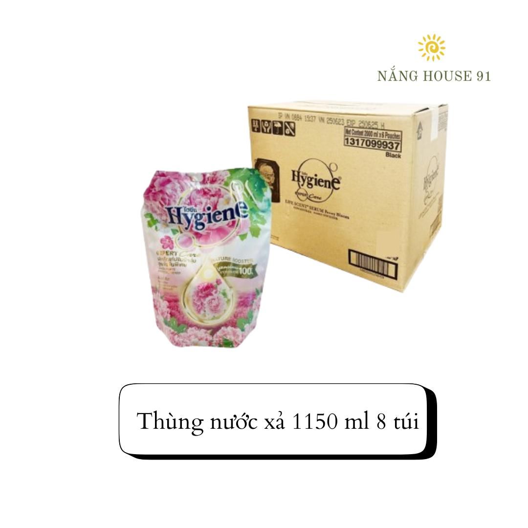 1 thùng Nước xả vải Hygiene Thái Lan đậm đặc túi dung tích  1100 - 1300 ml lưu hương lâu 5