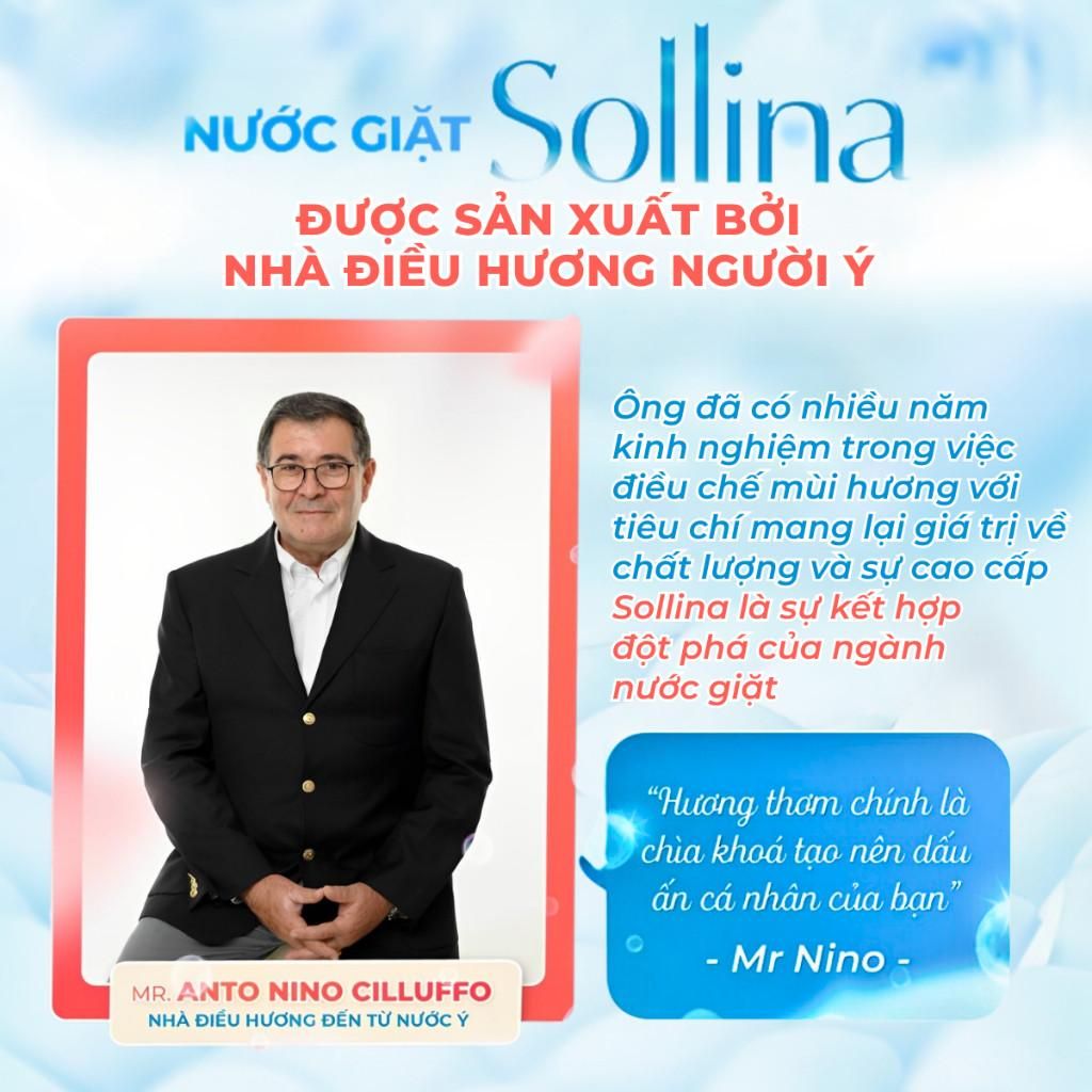 Nước Giặt Quần Áo Cao Cấp Attack Sollina - Công Nghê Khoá Màu Nano Hương Nước Hoa 72H Thơm Lâu 1KG 8