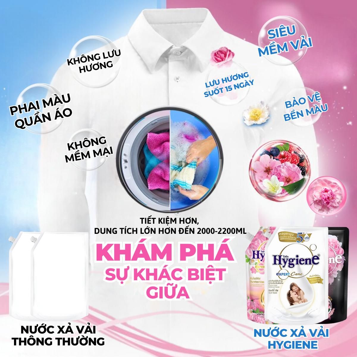 Nước Sả Vải Hygiene Hương Thơm Quyến Rủ Diệu Kì Túi 2.2kg 5