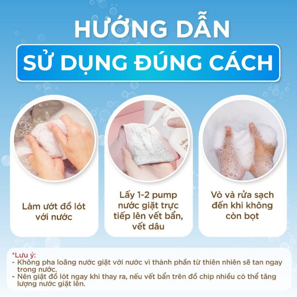 Nước Giặt Quần Lót Sollina Loại Bỏ Sạch Vi Khuẩn Mùi Hôi Khó Chịu Lưu Giữ Hương Hoa Màu Hồng 400ml 7