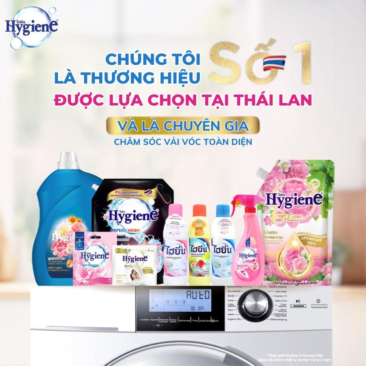 Nước Giặt Xả Toả Hương Hygiene Đánh Bay Vết Bẩn, Hương Thơm Mềm Mại 1,8L 9
