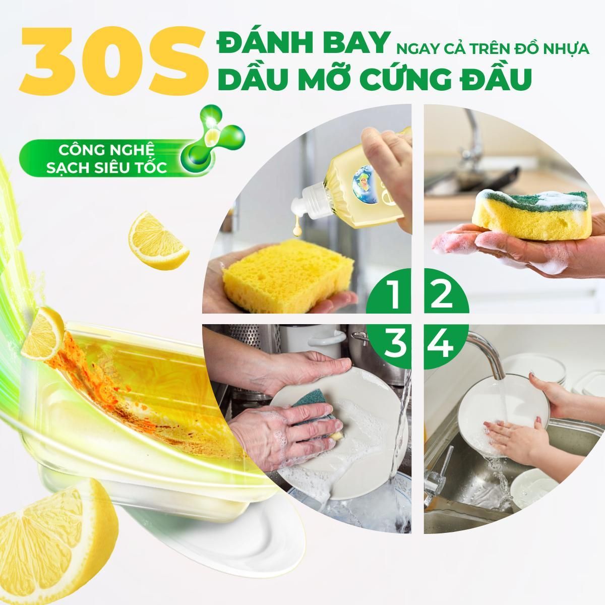 Nước Rửa Bát Sinh Học Nha Đam, Chanh 1L Earth Choice 6