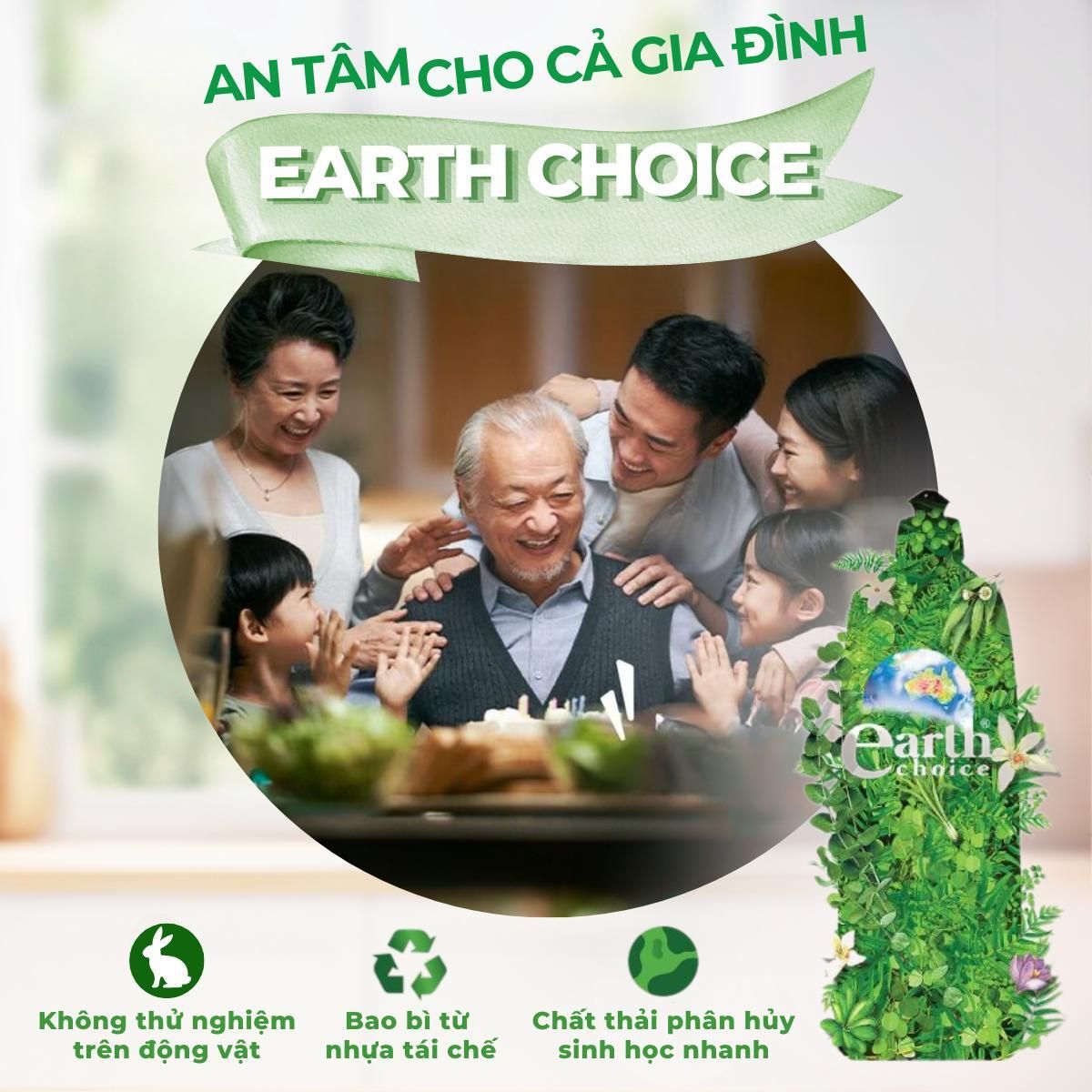 Nước Rửa Bát Sinh Học Nha Đam, Chanh 1L Earth Choice 8