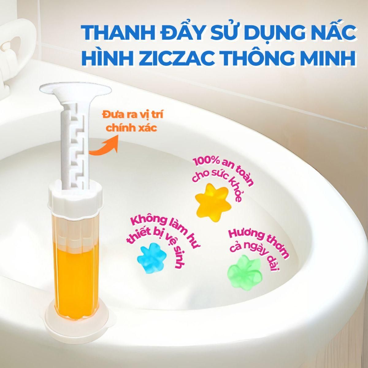 Gel Khử Mùi Bồn Cầu - Gel Thơm Làm Sạch Vệ Sinh Diệt Khuẩn Khử trùnġ Bồn Cầu Bông Hoa 75ml 6