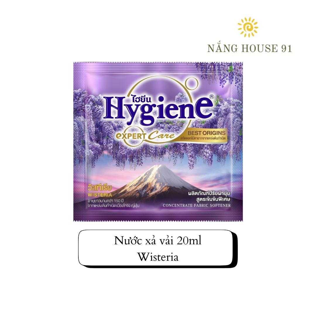 Nước Xả Hygiene Thái Lan Giặt Xả Vải, Quần Áo Siêu Đậm Đặc Mềm Vải chính hãnġ Dây 12 Gói 20ml/Gói 2