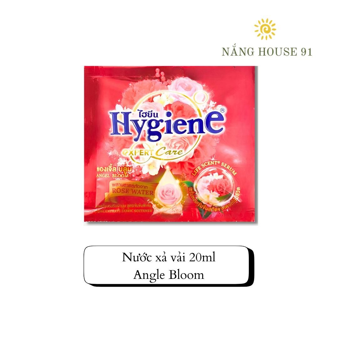 Nước Xả Hygiene Thái Lan Giặt Xả Vải, Quần Áo Siêu Đậm Đặc Mềm Vải chính hãnġ Dây 12 Gói 20ml/Gói 7