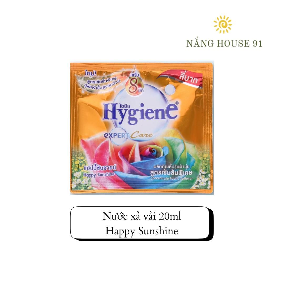 Nước Xả Hygiene Thái Lan Giặt Xả Vải, Quần Áo Siêu Đậm Đặc Mềm Vải chính hãnġ Dây 12 Gói 20ml/Gói 8