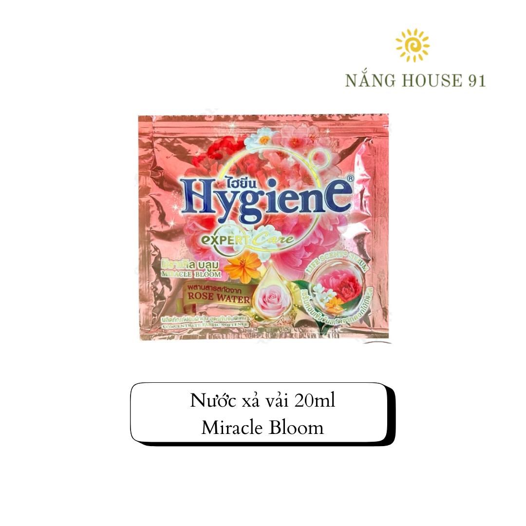 Nước Xả Hygiene Thái Lan Giặt Xả Vải, Quần Áo Siêu Đậm Đặc Mềm Vải chính hãnġ Dây 12 Gói 20ml/Gói 9
