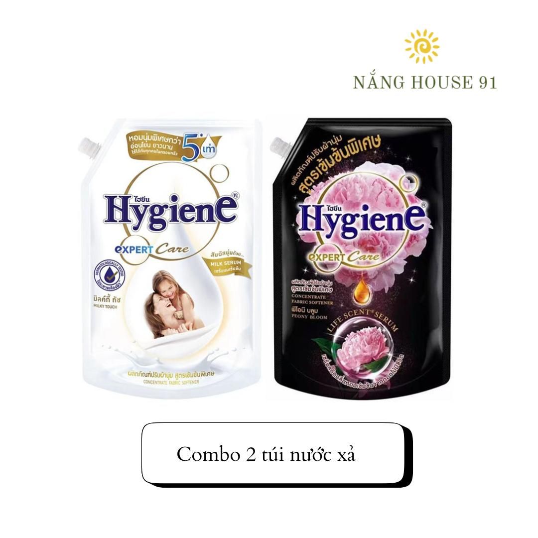 (Combo 2 túi ) Nước xả vải Hygiene đậm đặc túi 1100-1300 ml/túi Nhiều màu khác nhau giúp làm thơm và mềm quần áo 2