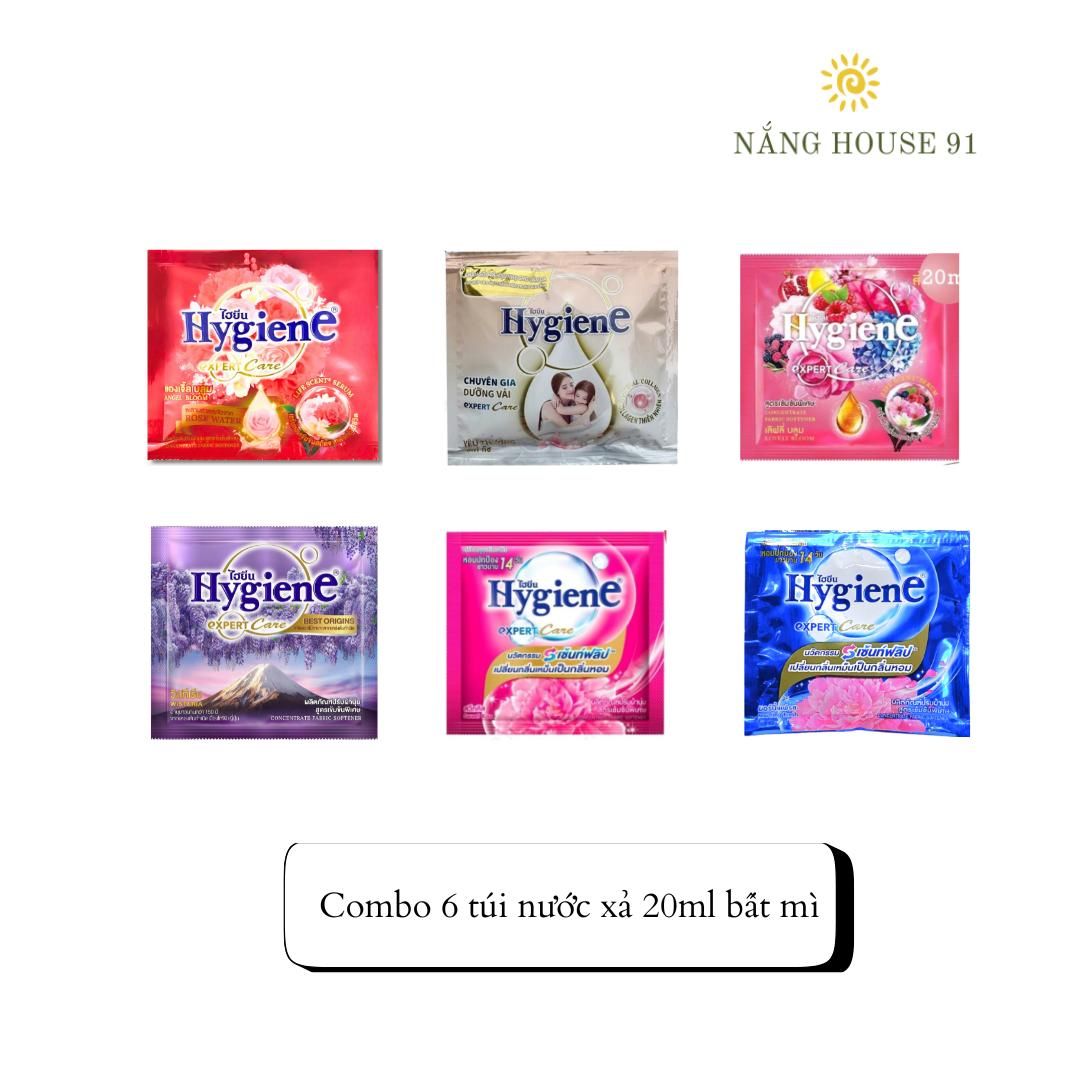 Nước Xả Hygiene Thái Lan Giặt Xả Vải, Quần Áo Siêu Đậm Đặc Mềm Vải chính hãnġ mix mùi 20ml/Gói