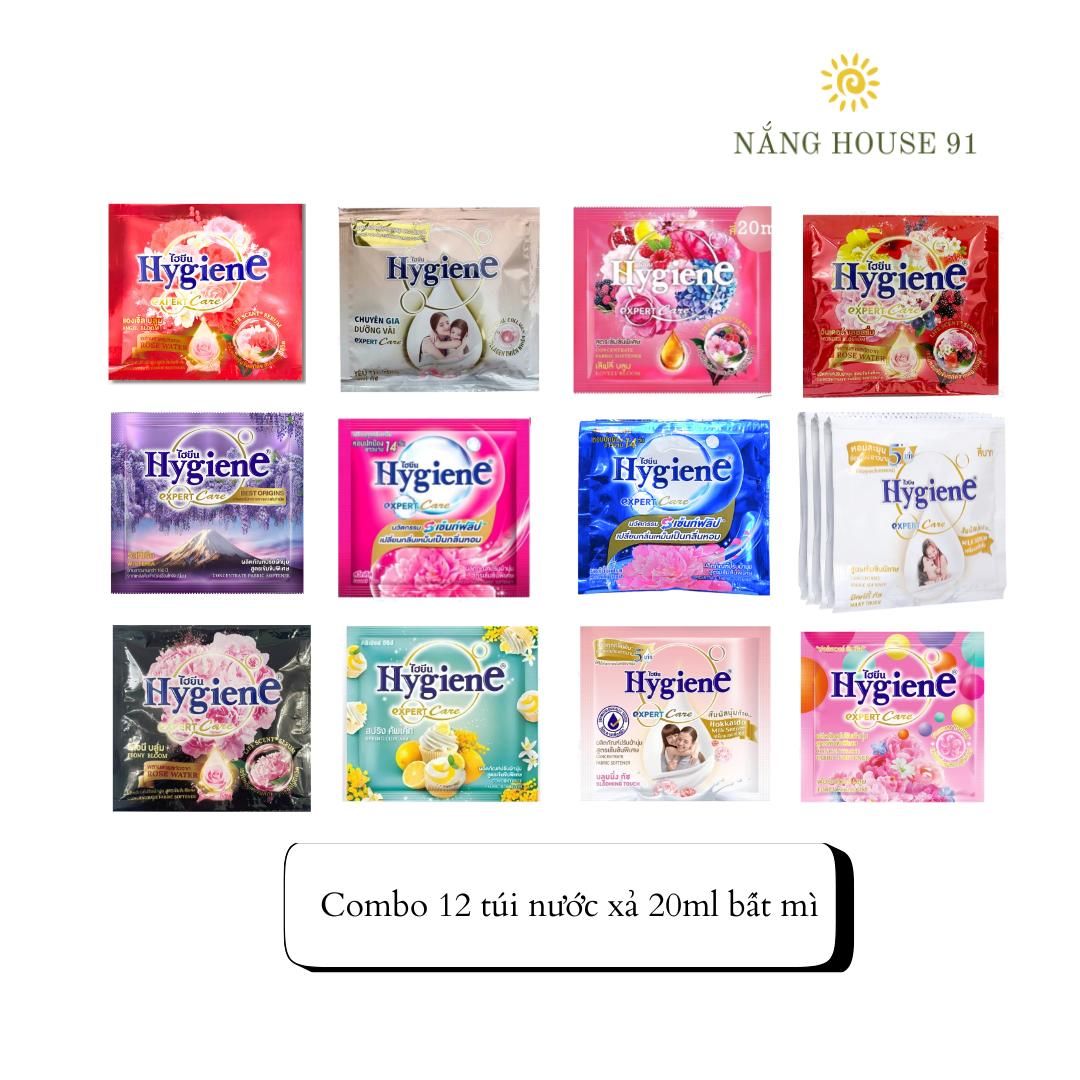 Nước Xả Hygiene Thái Lan Giặt Xả Vải, Quần Áo Siêu Đậm Đặc Mềm Vải chính hãnġ mix mùi 20ml/Gói 2