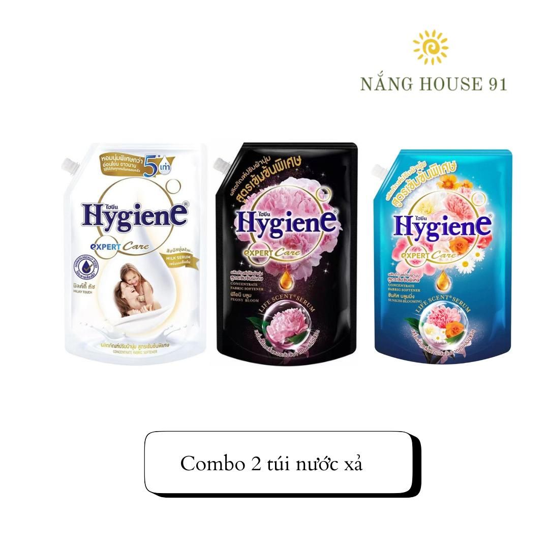(Combo 3 túi ) Nước xả vải Hygiene đậm đặc túi 1100-1300 ml/túi Nhiều màu khác nhau giúp làm thơm và mềm quần áo 2