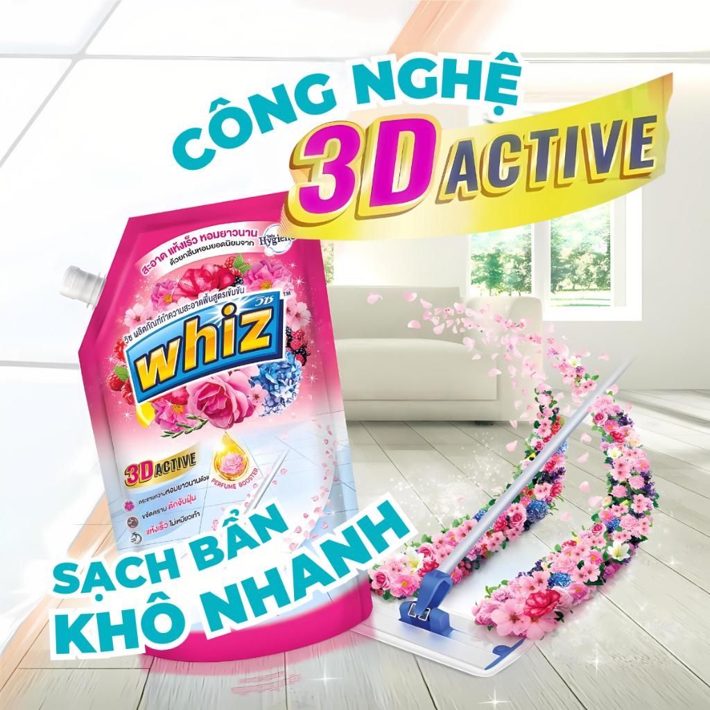Nước Lau Sàn Nhà Whiz Sạch Nhanh Đậm Đặc 600ml/650ml 6