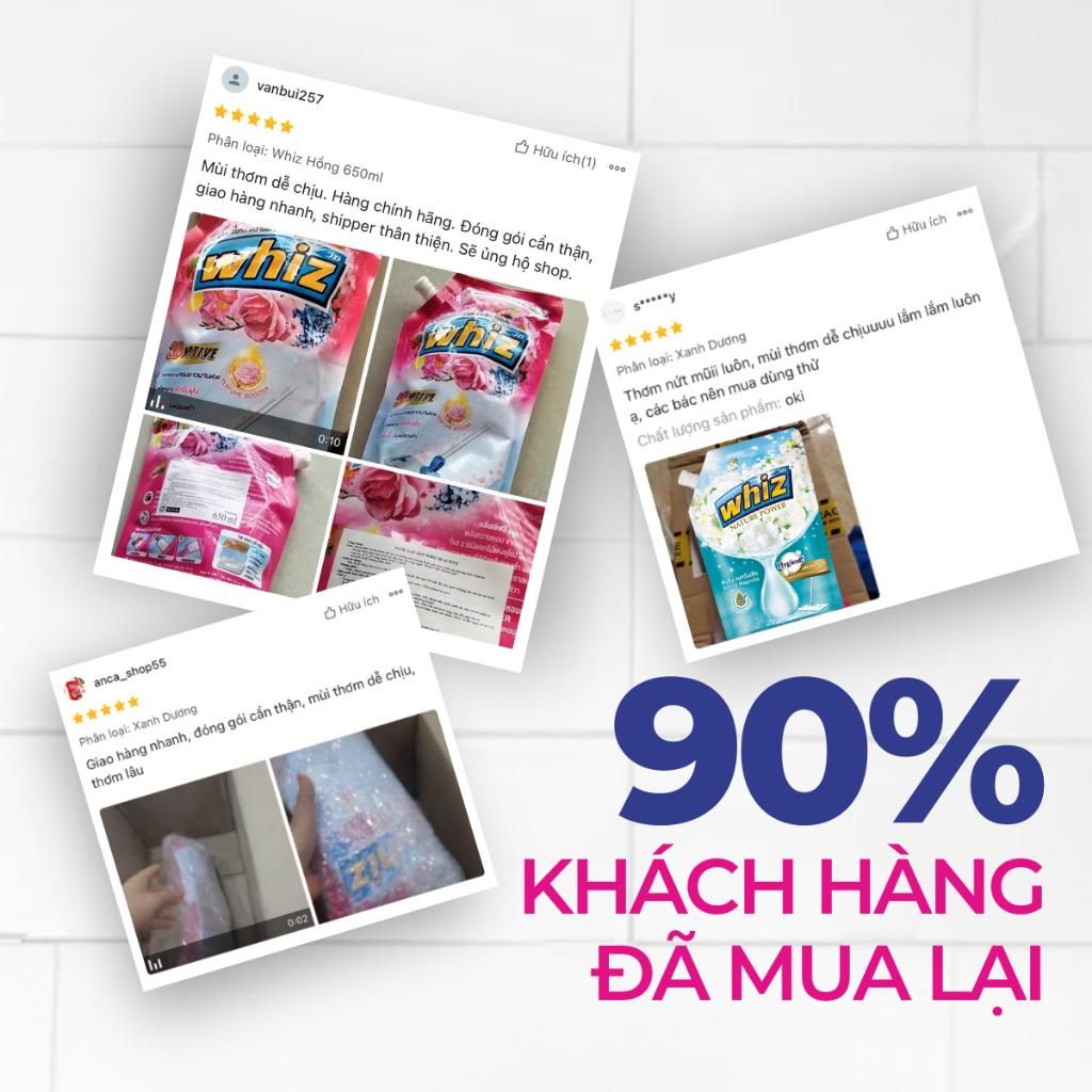 Nước Lau Sàn Nhà Whiz Sạch Nhanh Đậm Đặc 600ml/650ml 7