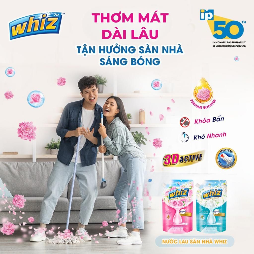 Nước Lau Sàn Nhà Whiz Sạch Nhanh Đậm Đặc 600ml/650ml 8