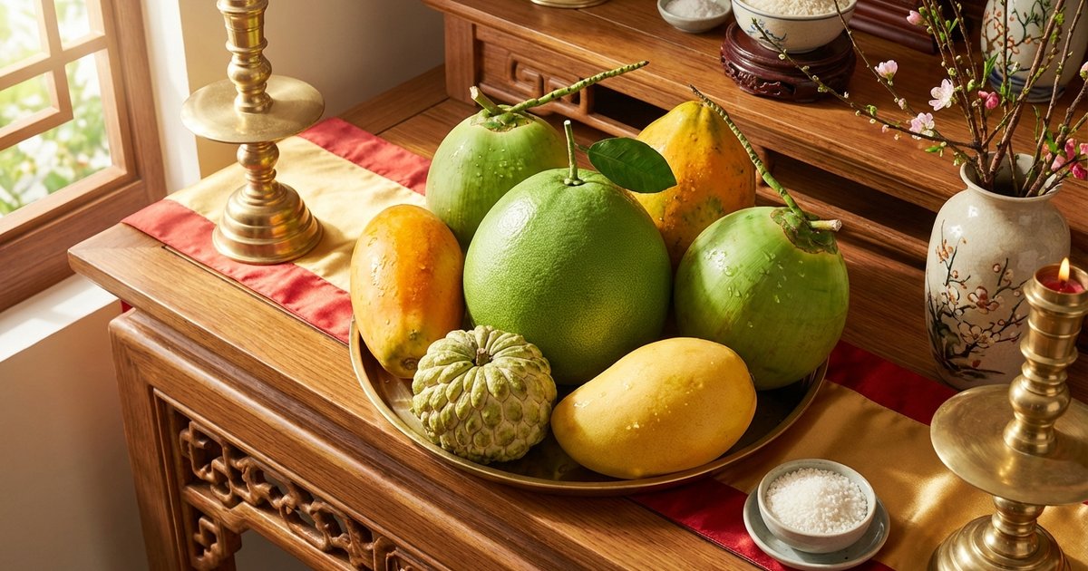 Cách Chọn Hoa Quả Ngũ Quả Tươi Lâu Cho Mâm Cúng Tết 2026