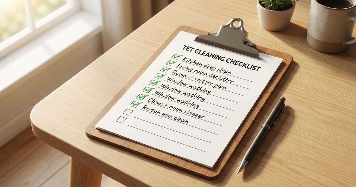 Checklist Dọn Dẹp Cuối Cùng Trước Tết: Đừng Quên 10 Điểm Này