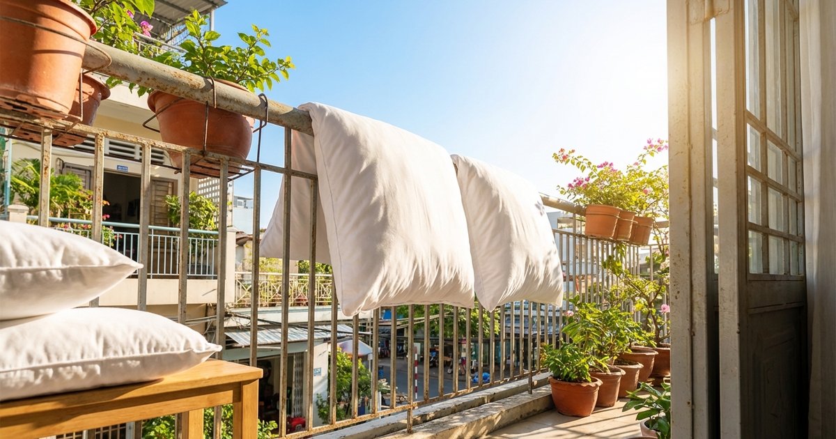 Cách giặt gối ôm, gối nằm sạch khuẩn tại nhà