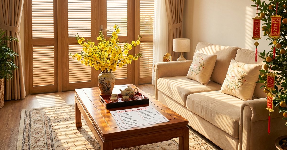 Checklist dọn dẹp nhà cửa đón Tết - Danh sách chi tiết không sót việc nào