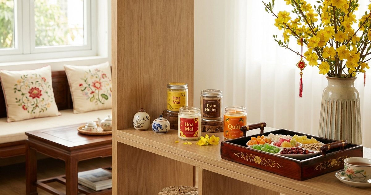 Top 10 mùi hương sáp thơm phổ biến Tết 2026 - Nhà thơm đón khách