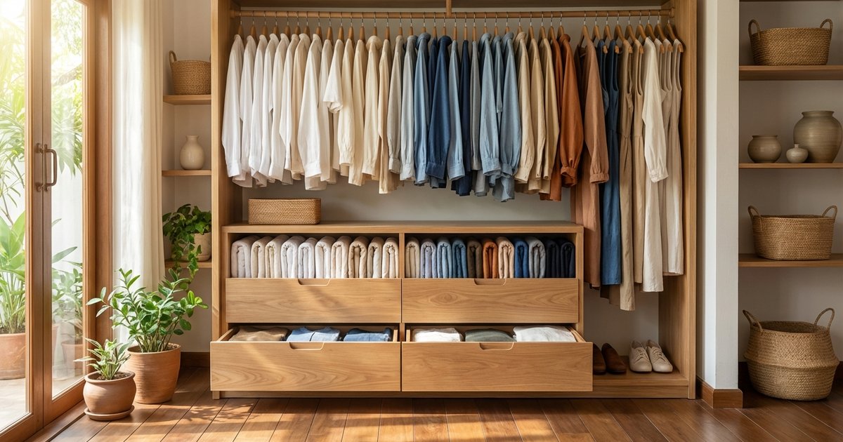 Cách xếp quần áo gọn gàng tiết kiệm diện tích tủ - Mẹo KonMari và hơn thế