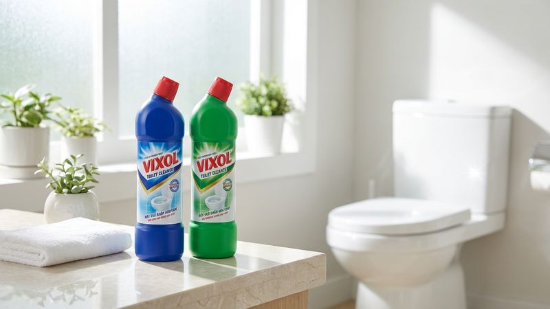 Review nước tẩy bồn cầu Vixol: sạch cỡ nào? Test 5 loại vết bẩn