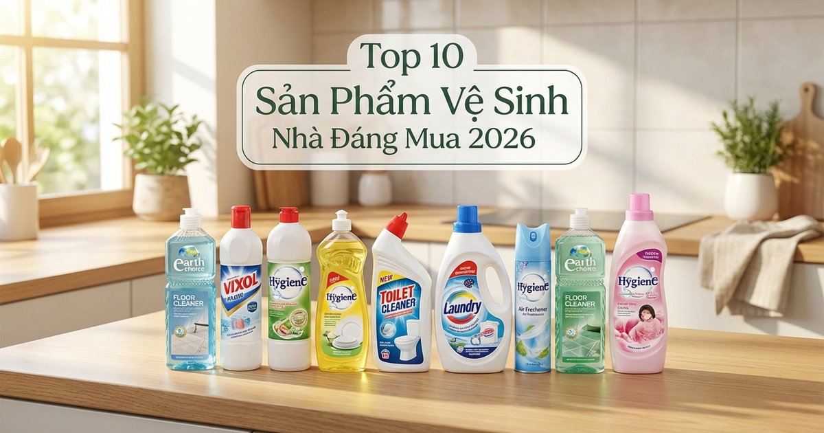 Top 10 Sản Phẩm Vệ Sinh Nhà Đáng Mua Nhất 2026