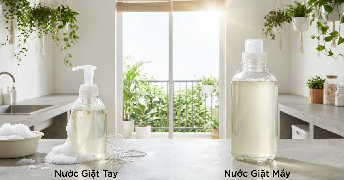 Nước giặt tay vs nước giặt máy: khác nhau thế nào?