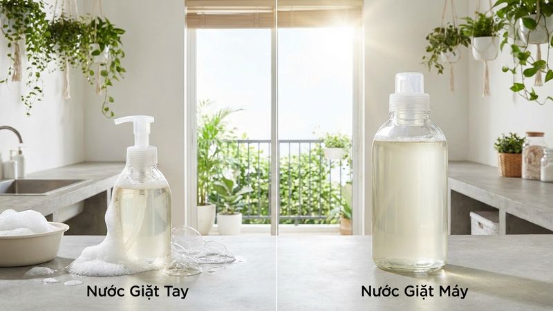 Nước giặt tay vs nước giặt máy: khác nhau thế nào?