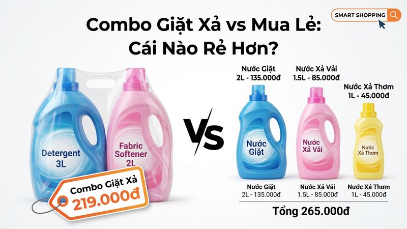 Nên Mua Combo Giặt Xả Hay Mua Lẻ? Tính Toán Chi Tiết