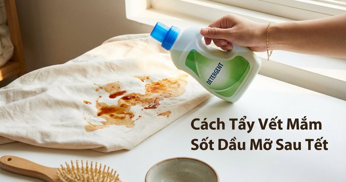 Cách Giặt Quần Áo Tết Bị Dính Mắm, Sốt, Dầu Mỡ – Tẩy Sạch Không Khó