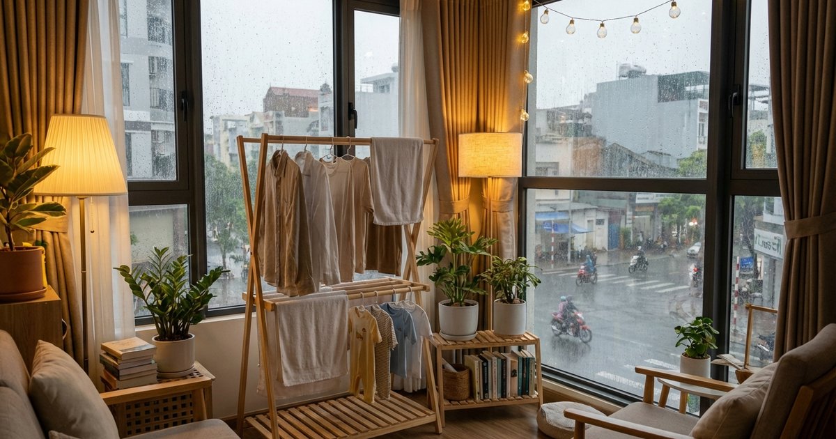 Giặt đồ mùa mưa: 8 mẹo từ chị em nội trợ