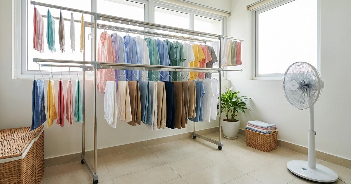 Cách chống dột, chống ẩm cho phòng phơi đồ mùa mưa