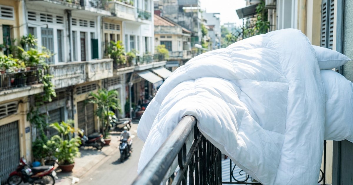 Cách giặt chăn bông, chăn lông cừu tại nhà: sạch thơm, giữ phồng