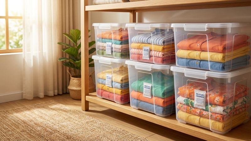 Cách bảo quản quần áo mùa hè khi chuyển mùa: cất gọn, không mốc