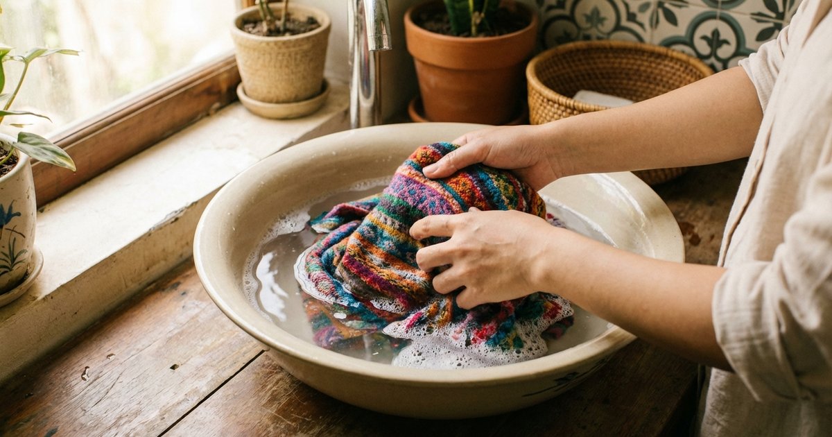 Cách giặt khăn choàng, khăn quàng cổ len không bị giãn, xù lông