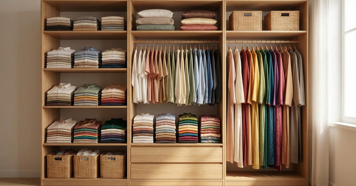 8 mẹo sắp xếp tủ quần áo gọn gàng