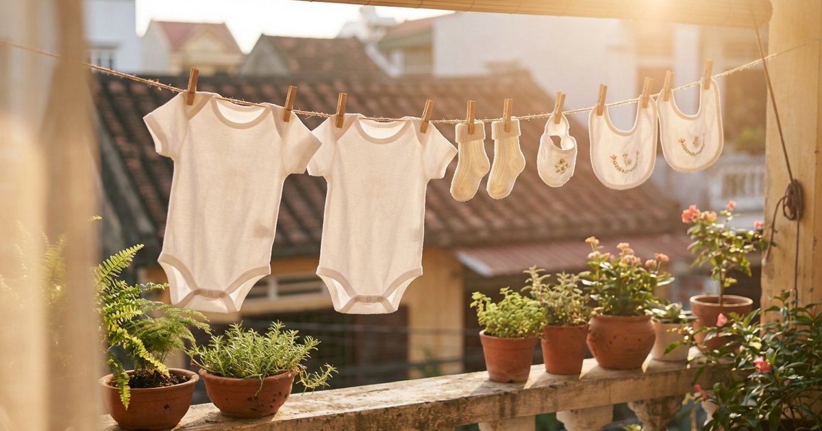 Cách giặt đồ trẻ sơ sinh 0-6 tháng tuổi