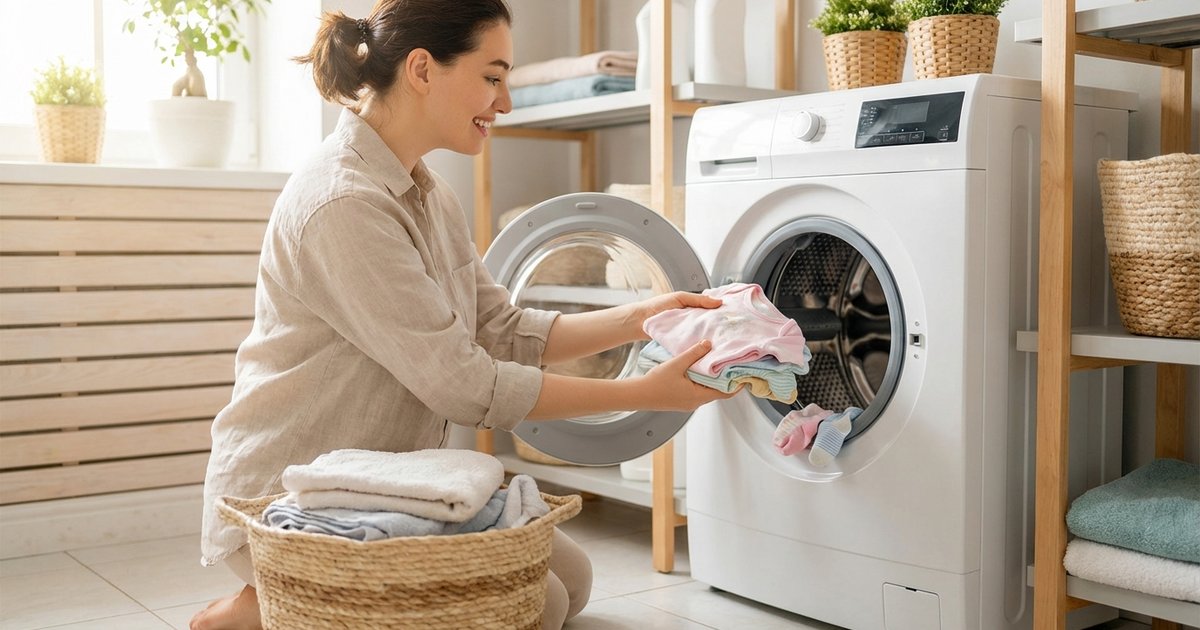 Cách giặt đồ trẻ em bằng máy giặt đúng cách: hướng dẫn A-Z