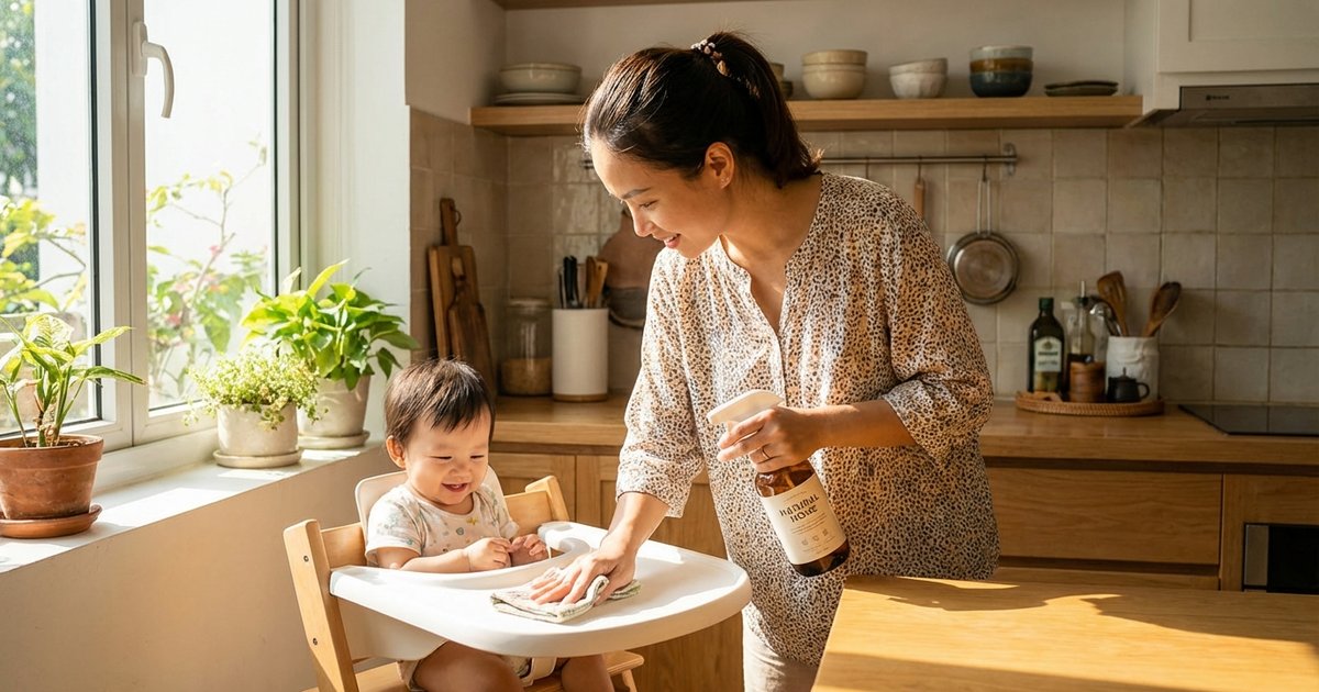 Cách vệ sinh ghế ăn dặm cho bé sạch sẽ: mẹo từ mẹ bỉm