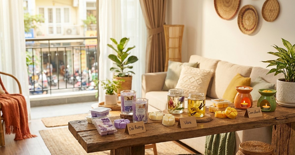 Sáp thơm phòng: cách chọn mùi phù hợp từng phòng trong nhà