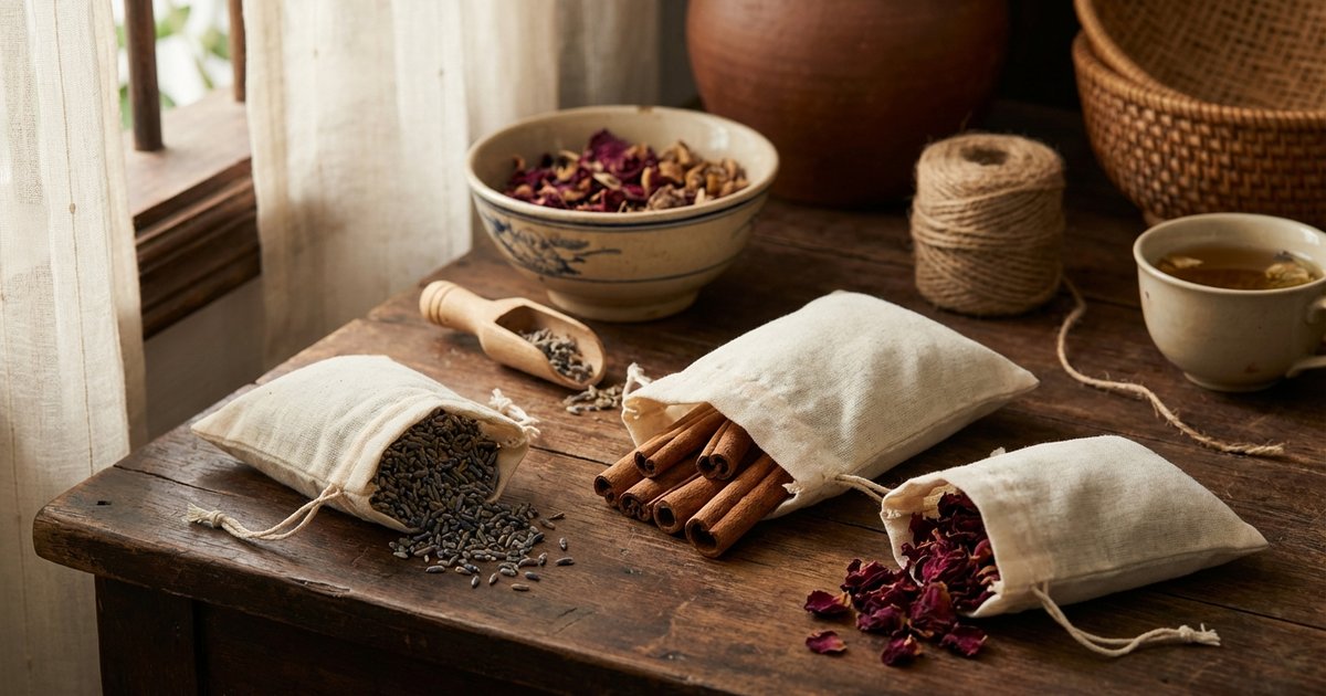 Cách làm túi thơm DIY từ hoa khô, thảo mộc: 5 công thức dễ làm