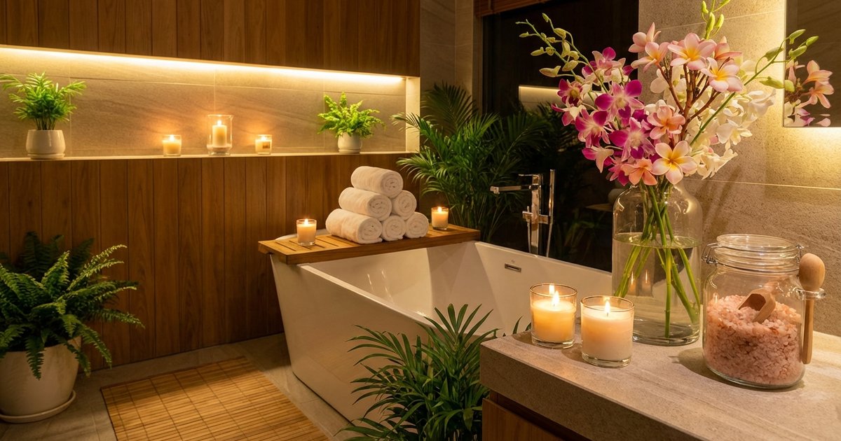 Cách tạo không gian spa thư giãn tại nhà: 7 bước biến phòng tắm thành spa