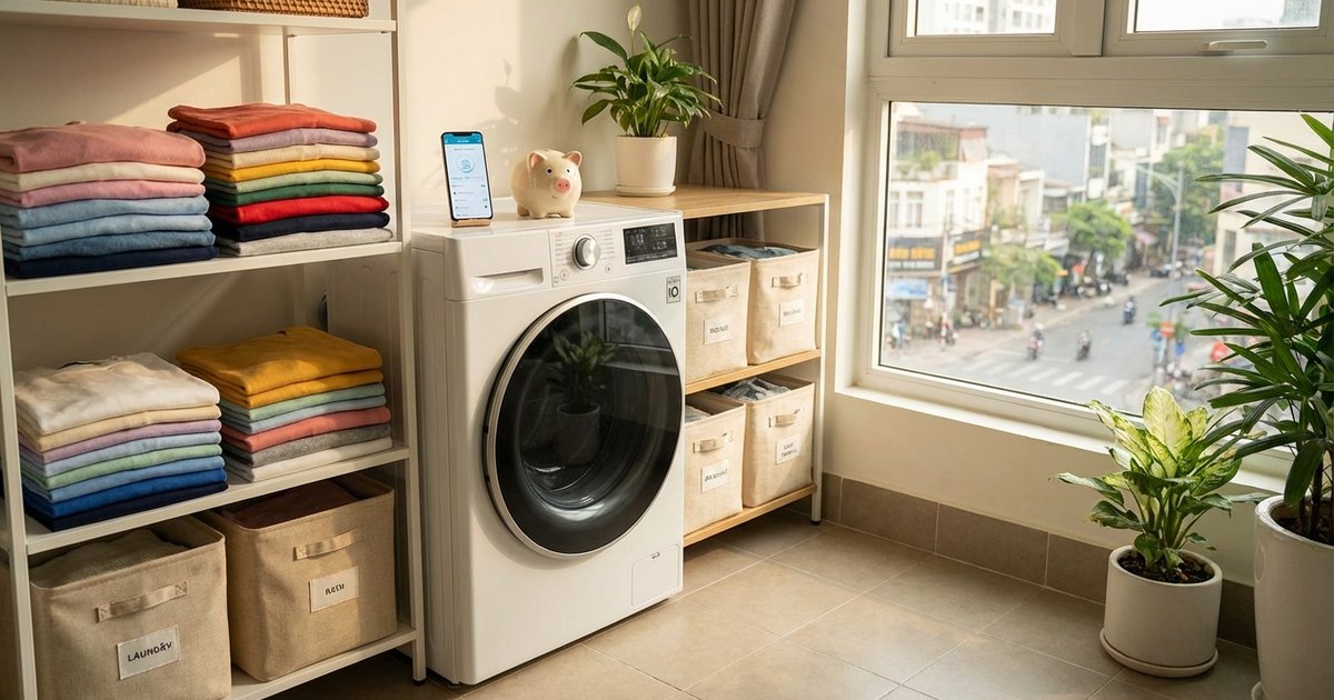 Cách tiết kiệm chi phí giặt giũ cho gia đình: giặt sạch mà ít tốn kém