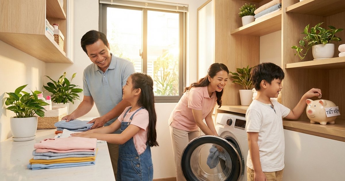 Cách tiết kiệm chi phí giặt giũ cho gia đình: giảm 30% mỗi tháng