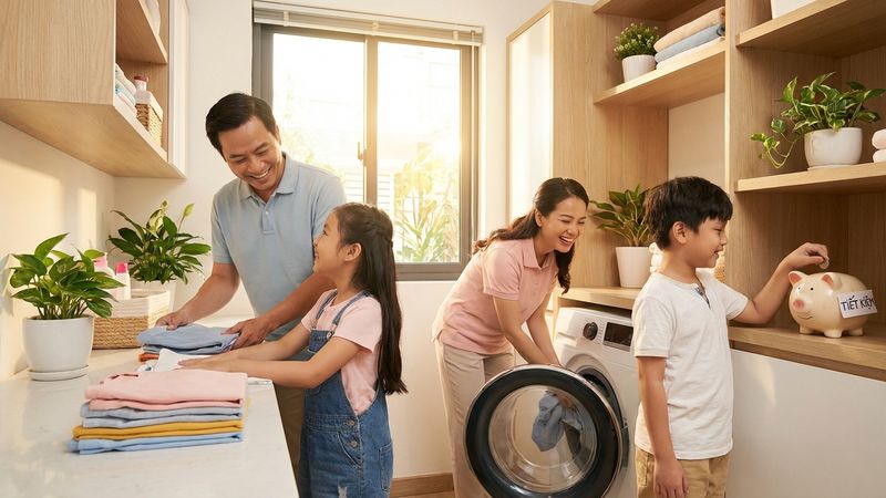 Cách tiết kiệm chi phí giặt giũ cho gia đình: giảm 30% mỗi tháng