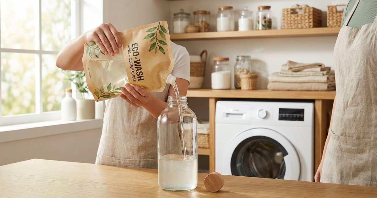 Nước giặt túi refill: lựa chọn tiết kiệm & xanh cho gia đình