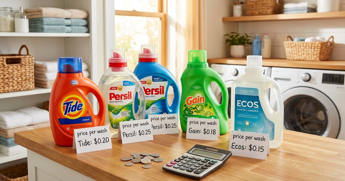 Cách tính giá trên mỗi lần giặt: so sánh thực tế các loại nước giặt