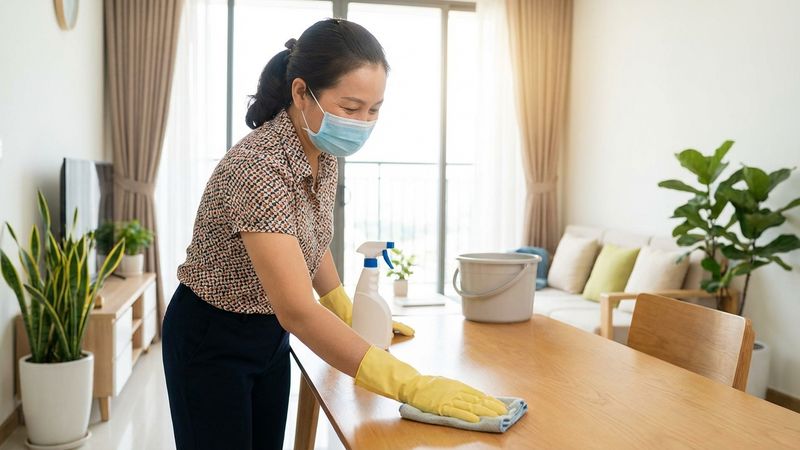 Cách bảo vệ sức khỏe khi dọn dẹp, tẩy rửa nhà cửa